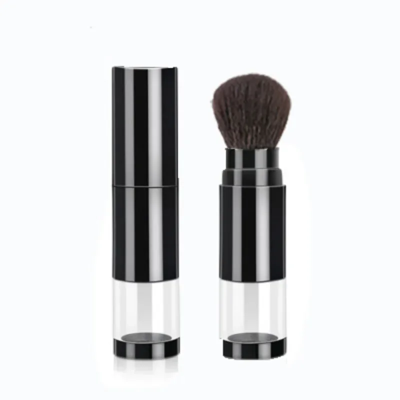 Pinceau de fond de teint 2 en 1, pinceau de maquillage vide pour Blush de voyage avec bouteille de poudre libre rechargeable, pot, outils de beauté de maquillage
