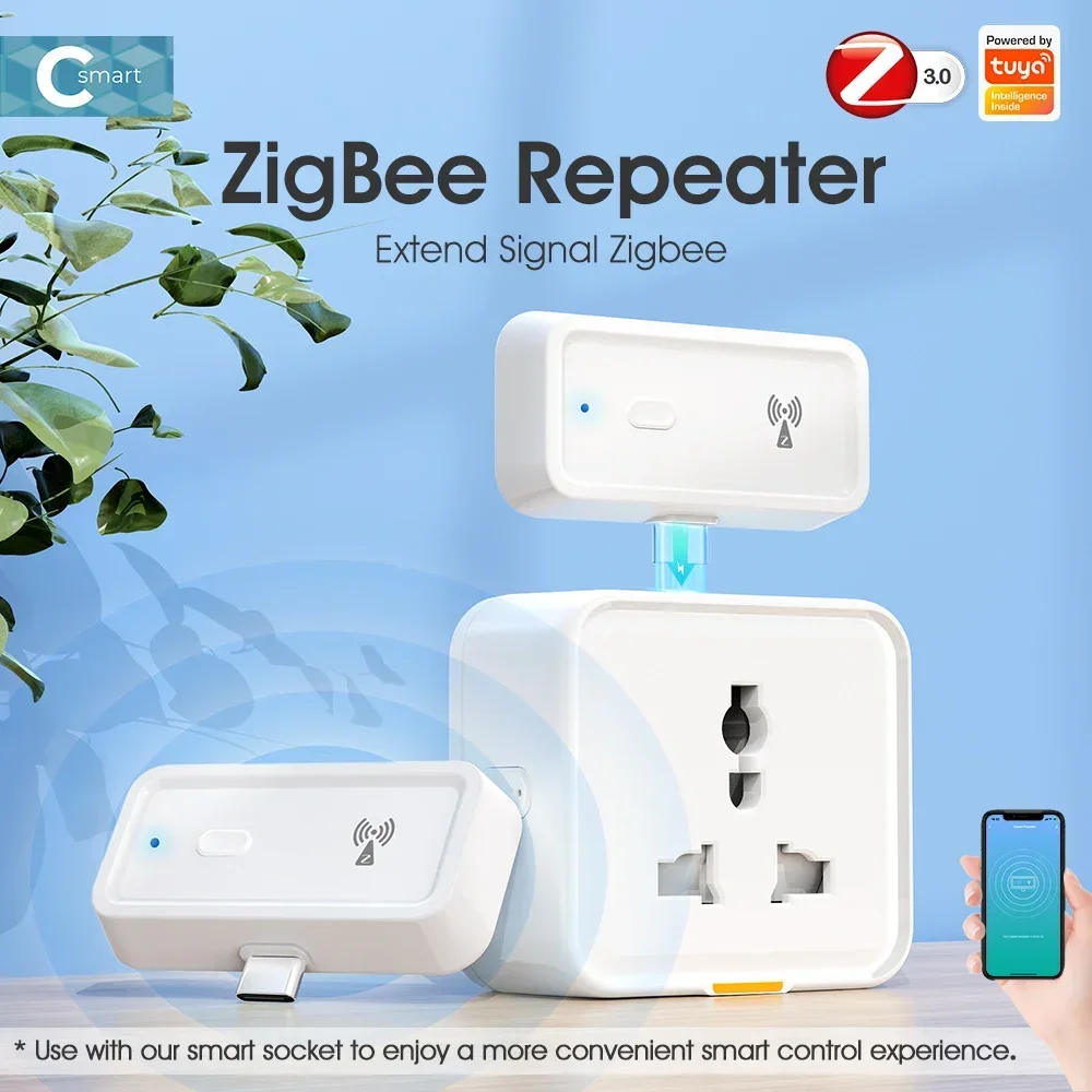 Smart Tuya Zigbee 3.0 wireless signal repeater Type-C signal amplifier can be used with ZigBee gateway hub smart life APP