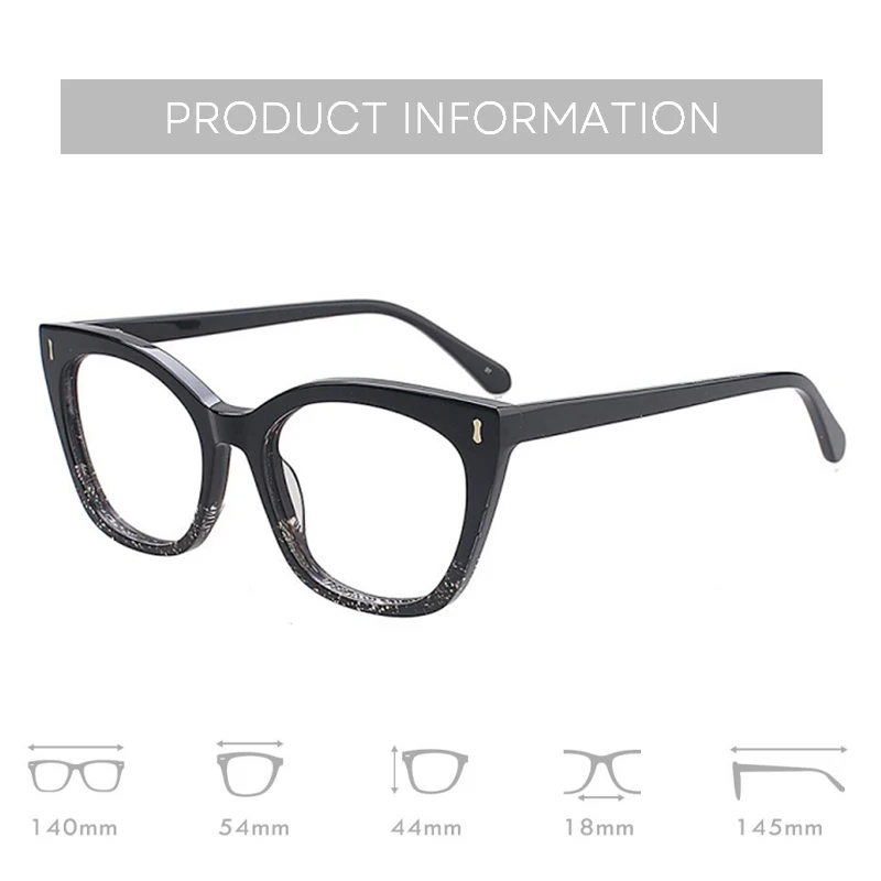 BLUEMOKY Occhiali da vista in acetato fatti a mano Cat Eye Design Occhiali fotocromatici Occhiali progressivi per donna