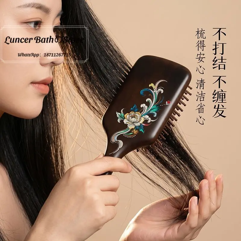 ******xuan sandalwood mixed tooth insertion printing airbag air cushion comb high cranial smooth hair massage hair loss fluffy