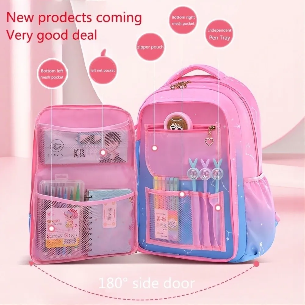 Fashion Oxford Cloth School Bag Clouds Design Large Capacity Kids Backpack Waterproof Lightweight Mochilas Travel