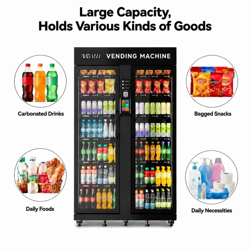 FL Snack and Beverage Vending Machine multiple temperature setting for commercial location automatic selling machine