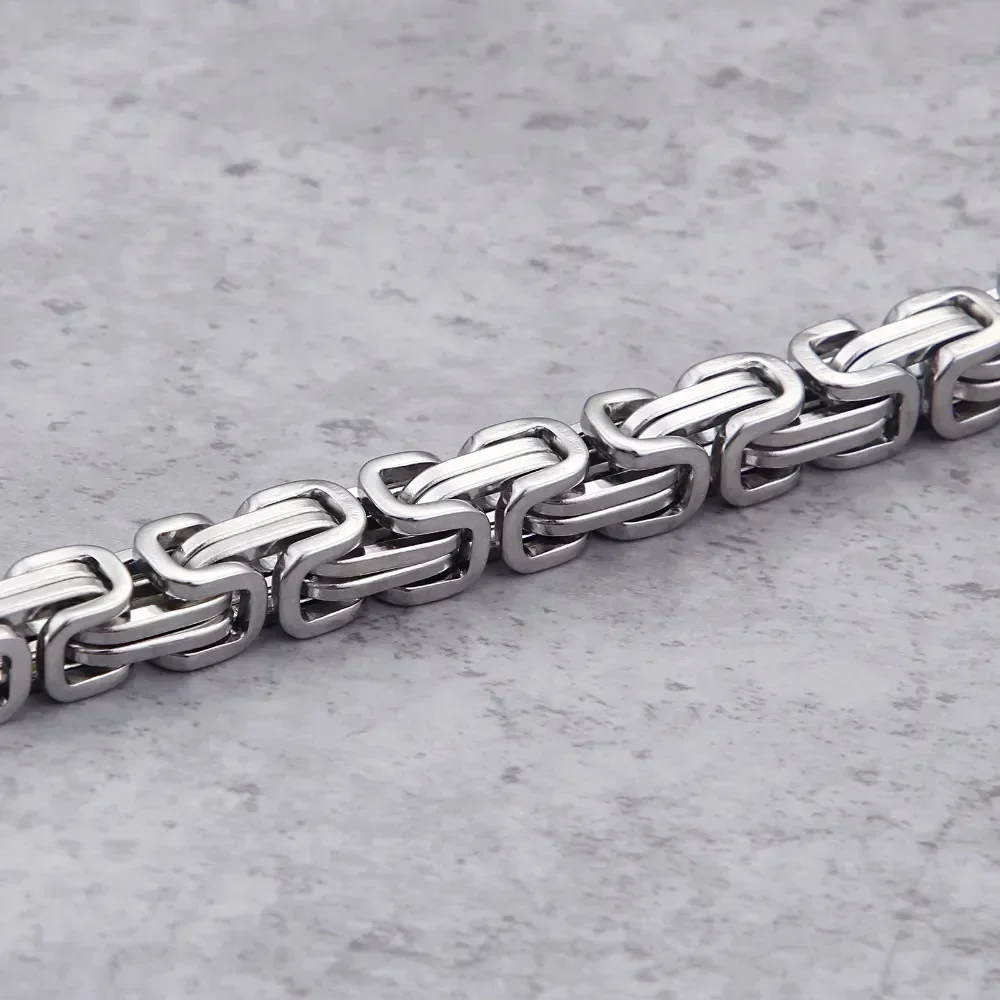 6/8 مللي متر الملكي سلسلة سوار للرجال الفولاذ المقاوم للصدأ الشرير الصخرة سحر مجوهرات 2024 هدية #6