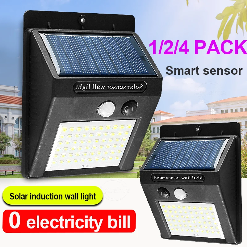 2026 Newest Solar Outdoor Wall Lamp Waterproof Garden Decoration With Motion Sensor Pathway Solar Lights Yard Lights Street Lamp