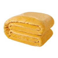 Fleece Flannel Gift Gold Blankets For Beds Solid Soft Warm Bedspread Sofa Cover Faux Fur Cozy Fuzzy Plaid Blanket Christmas