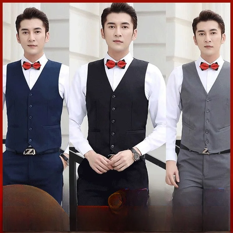 

Белый жилет для свадебного смокинга, формальный костюм для зимних торжеств, комплект для братьев, большой размер, западный стиль, наряд для свадебных гостей