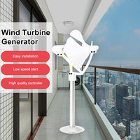 10W Miniature Spiral Wind Turbine Scientific Experiment Power Lamp White Solar Wind Generator Model with LED Light