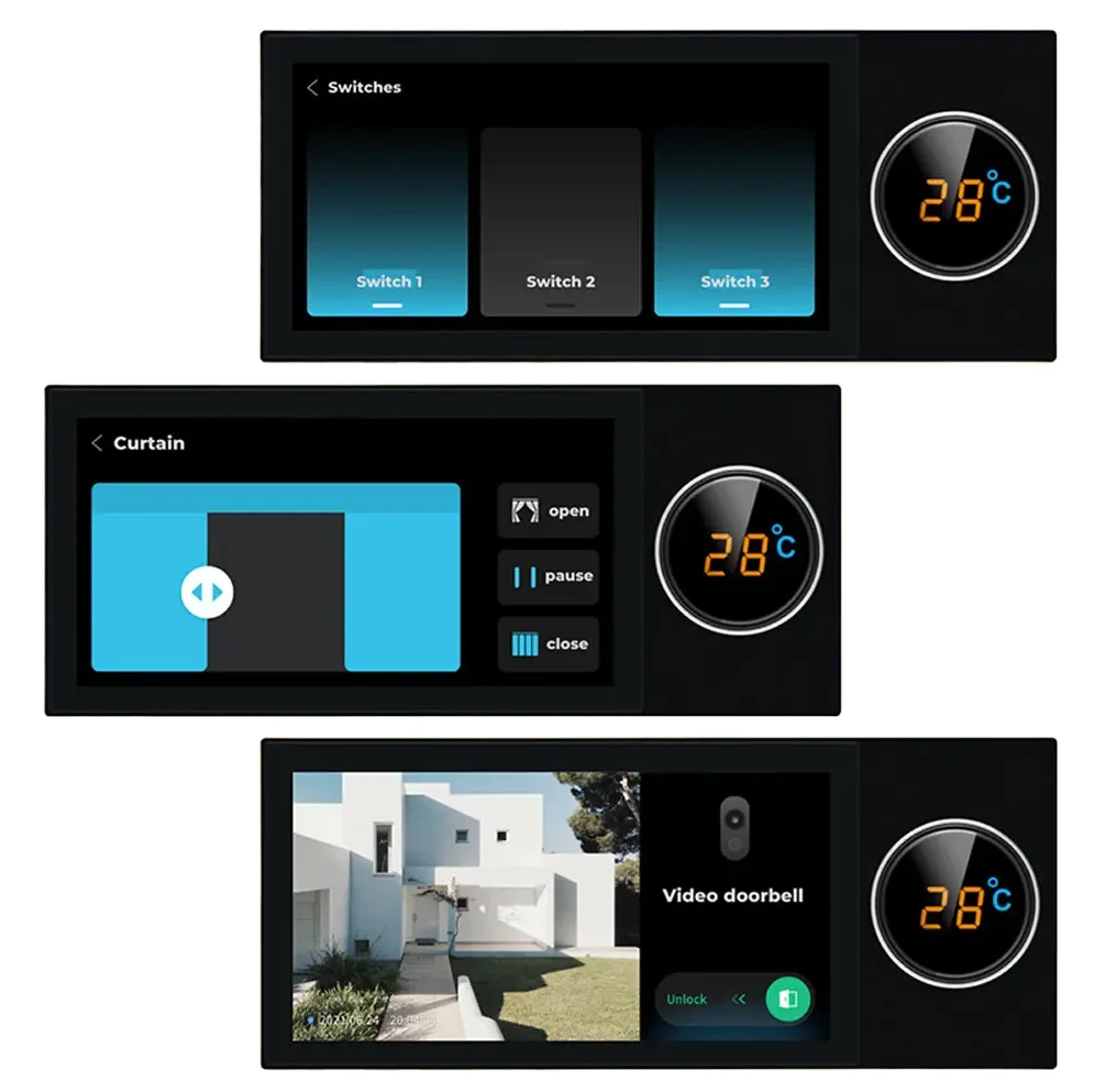 Tuya 6-Inch IPS Smart Voice Control Gateway Whole House Smart Home S8E Central Screen Display 1920x1080 Android WiFi Bar