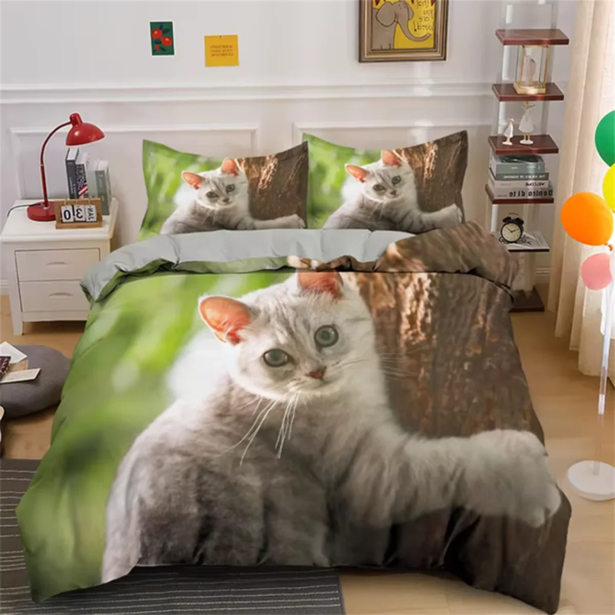 3D Digital Printing Cute Animals Cats  Bedding Set Suitable For Bedroom Duvet Cover King Queen Pillowcases Comforter Bed Linen