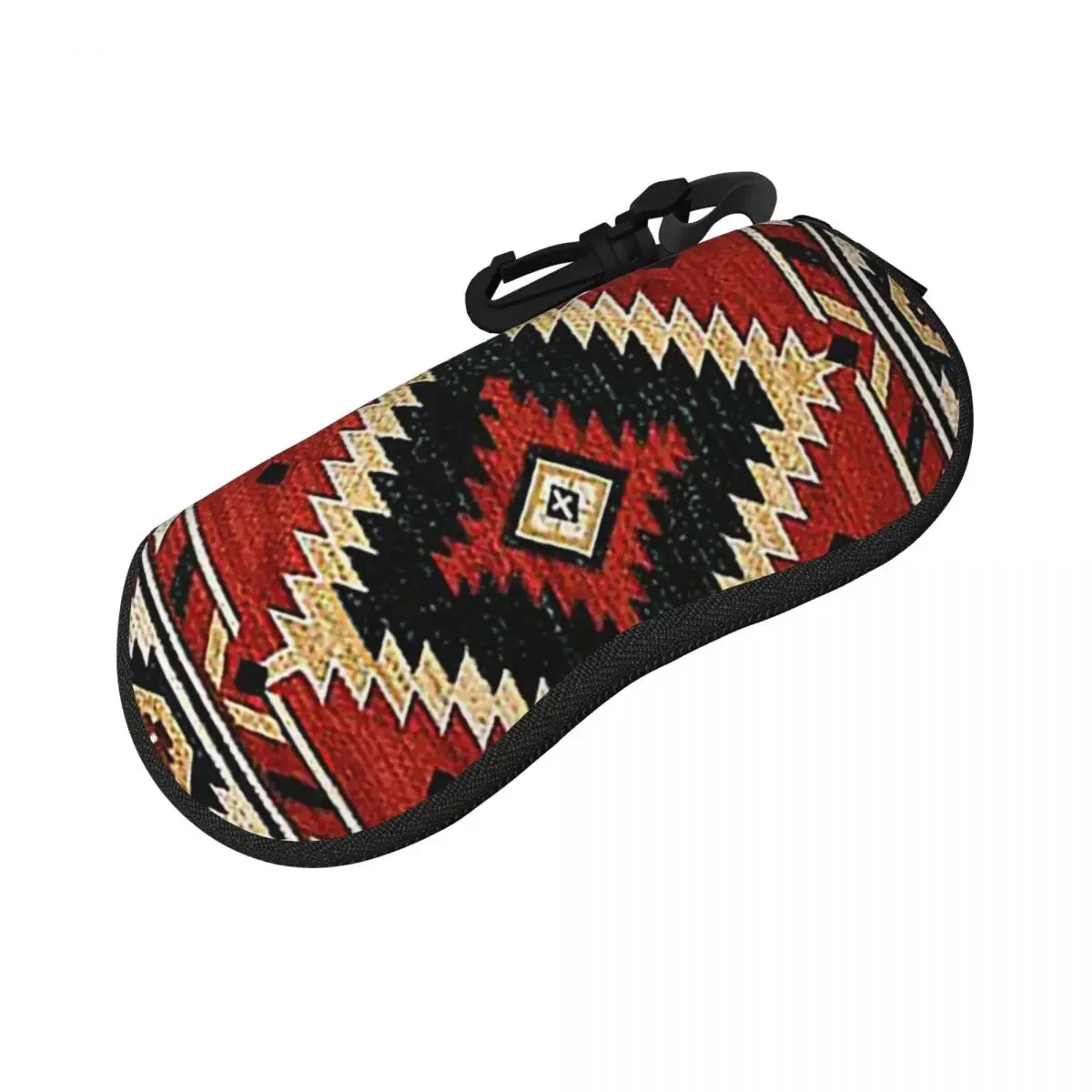 Indian Painting Native American Aztec Tribal Pattern Shell Glasses Case Protector Sunglasses Box Women Men Eyeglasses Bag Pouch