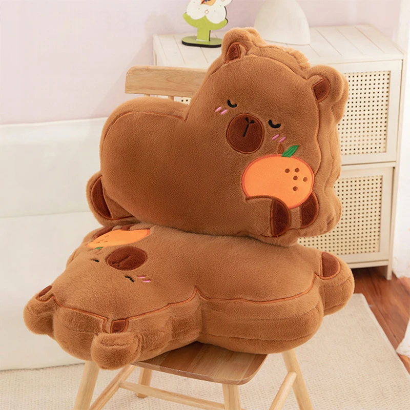 

Kawaii капибара, подушка, плюшевая игрушка, мягкая кукла, милая мультяшная подушка для детей, подарок на день рождения, Рождество, диван, спальня, декор в общежитии, подушка