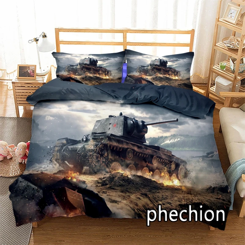 New Tank Art 3D Print Bedding Set Duvet Covers Pillowcases One Piece Comforter Bedding Sets Bedclothes Bed K600