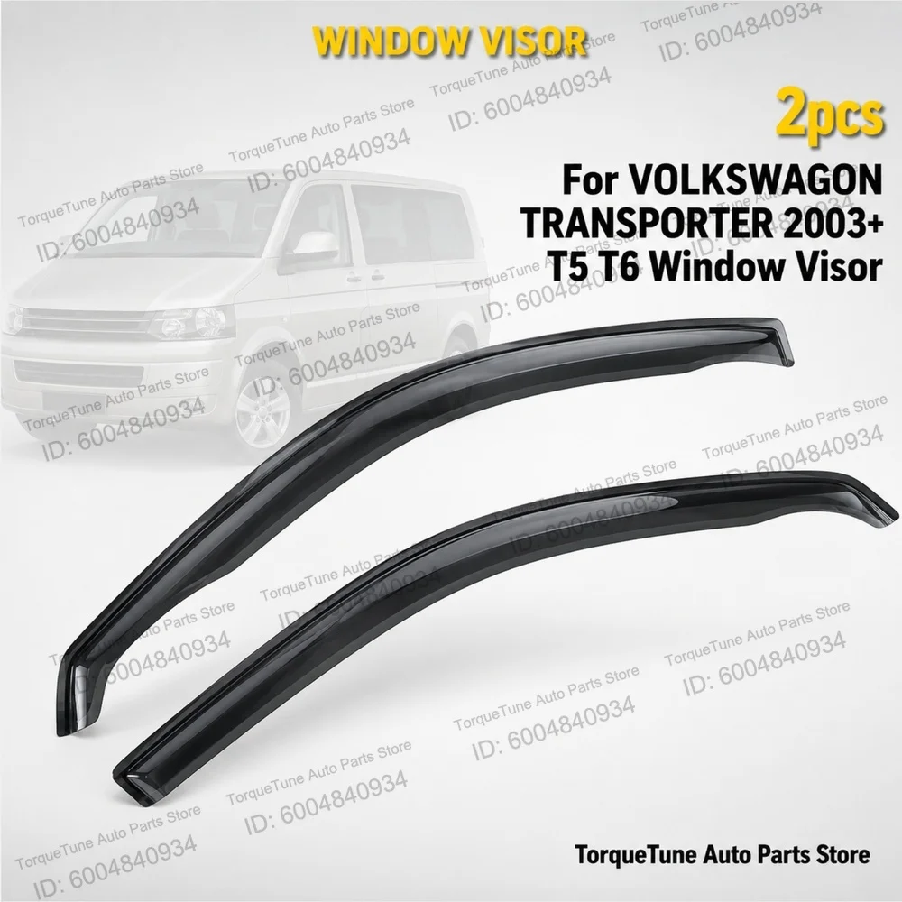 Premium In Channel Direct Fit Easy Installation Window Visor Wind Deflector For VOLKSWAGON TRANSPORTER 2003+ T5 T6 Rain