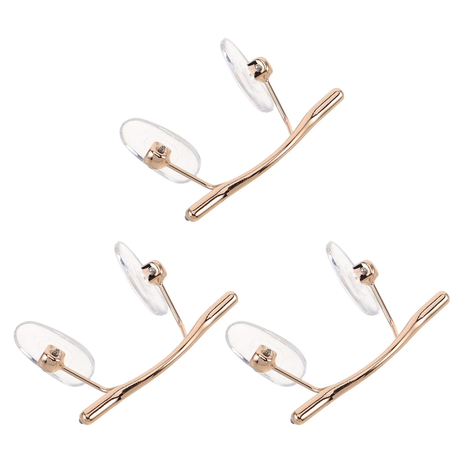

3Pcs Nose Bridge for Glasses Universal Rimless Metal Frameless Spectacle Support Holder Nose Pad Replacement Eyewear Repair