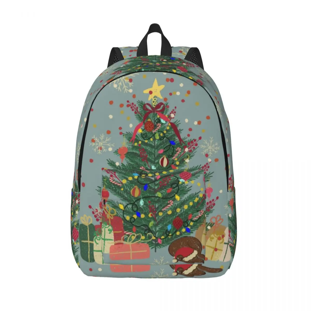 Cozy Christmas Gift Backpack Happy Holidays Cute Backpacks Girl Daily Big School Bags Designer Rucksack