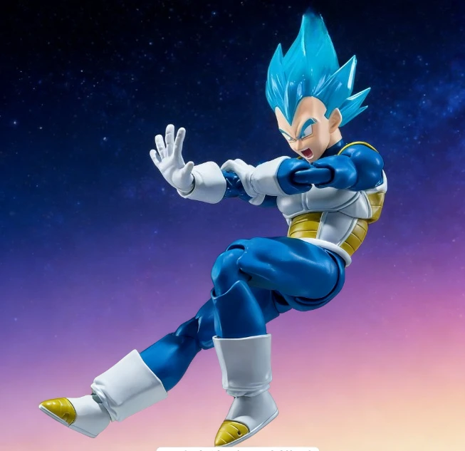 Highly Restored Dragon Ball Anime IP, Bandai SH Figuarts SSB Vegeta Articulated Version, Trendy Anime Collectible Figurine model view 2