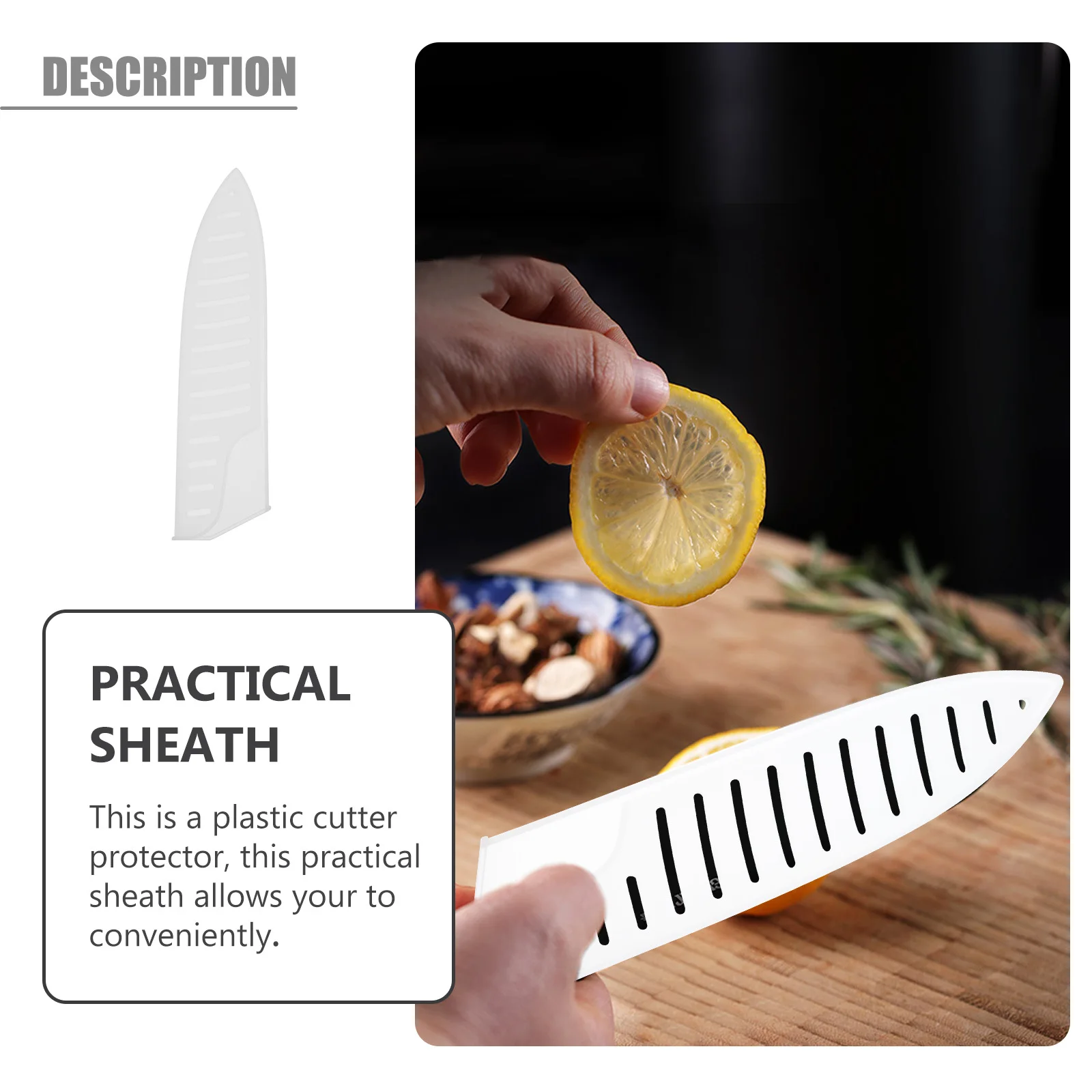 

6Pcs Cutter Protector Plastic Sleeve Hollow Kitchen Cutter Guard Safety Cover for Camping Bbq Knife Storage