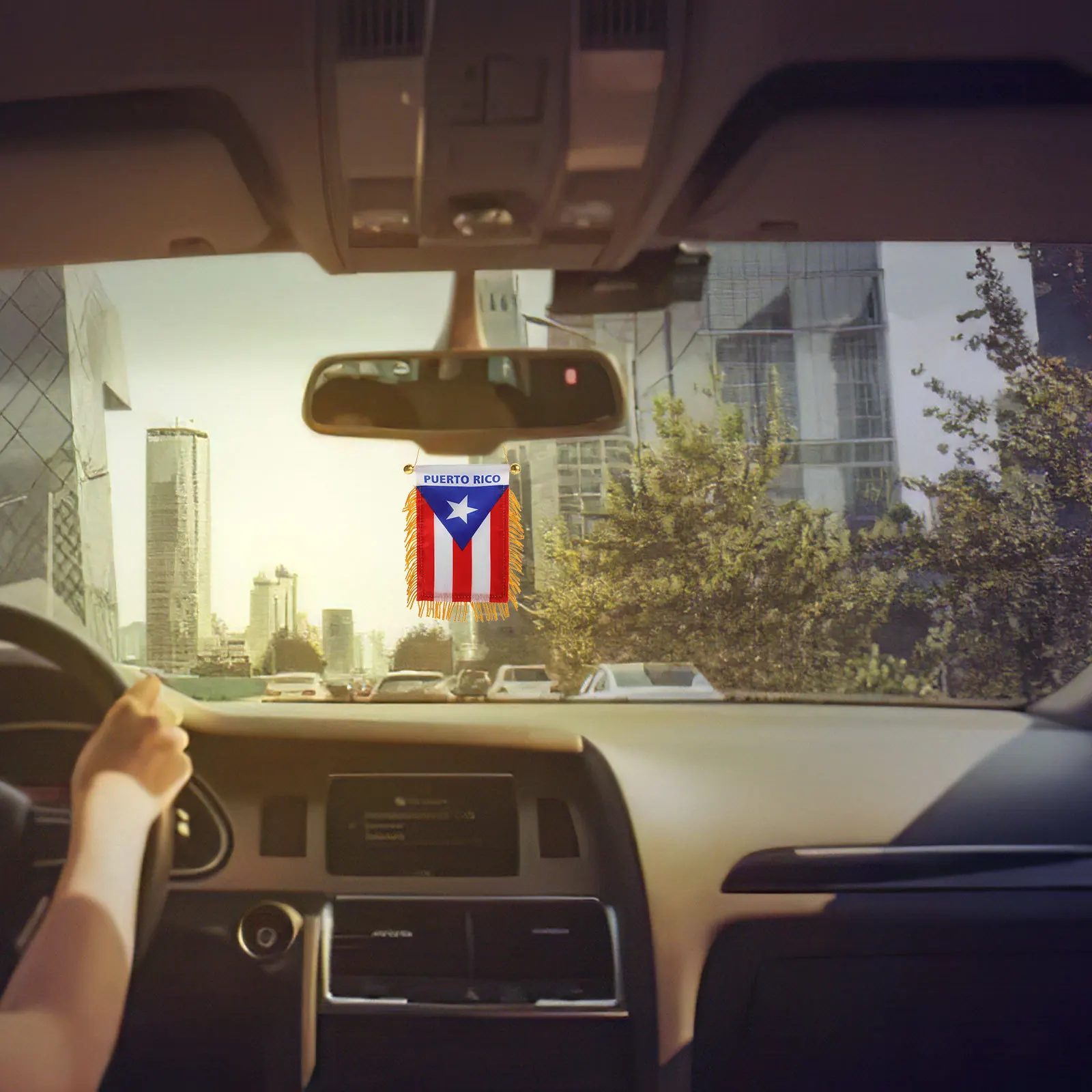 

Подвесной флаг, автомобильное зеркало заднего вида, аксессуары, прочный автомобильный подвесной кулон, зеркало заднего вида, очаровательные украшения для фермерского дома для дома