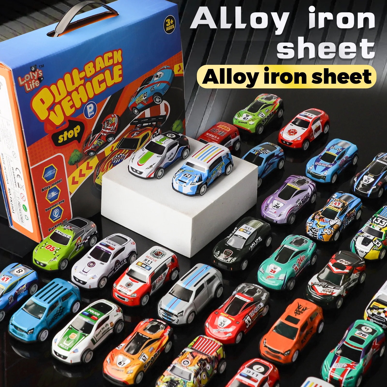 Modello da corsa in lega Reli Car Mini Reli Car Pack regalo