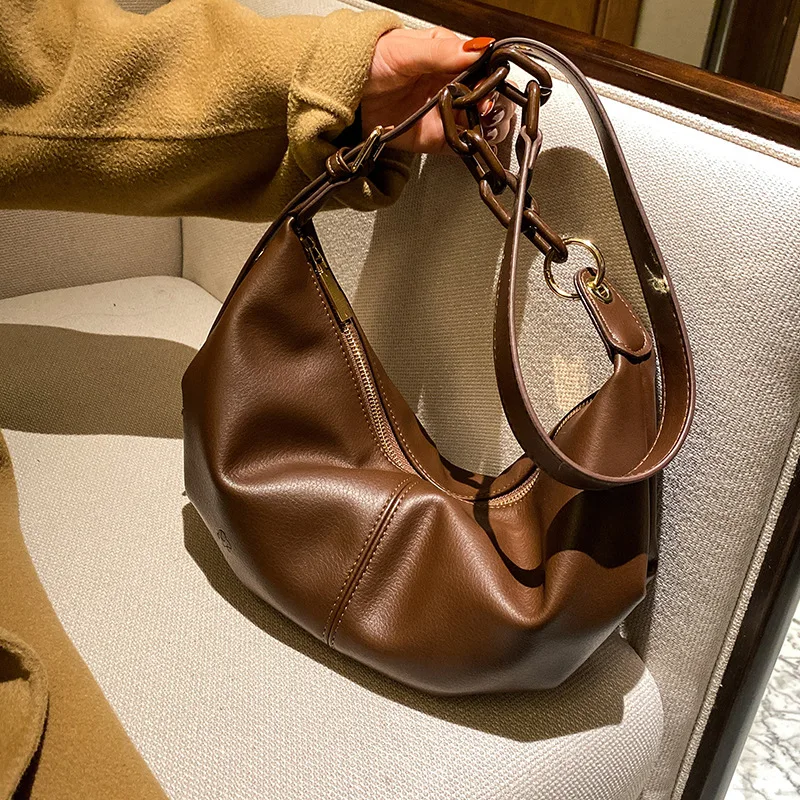 

New Fashion Single Shoulder Bag for Women Hobo Underarm Bags 2025 High-end Soft Leather Casual Handbag Tote Designer Bag Bolso