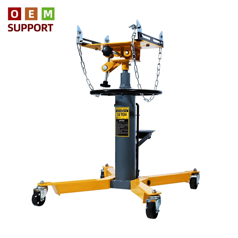 KARLION KR-5511 Heavy Duty Hydraulic Steel Transmission Jack Stand 1T Capacity CE Certified Auto Repair Engine Lifting