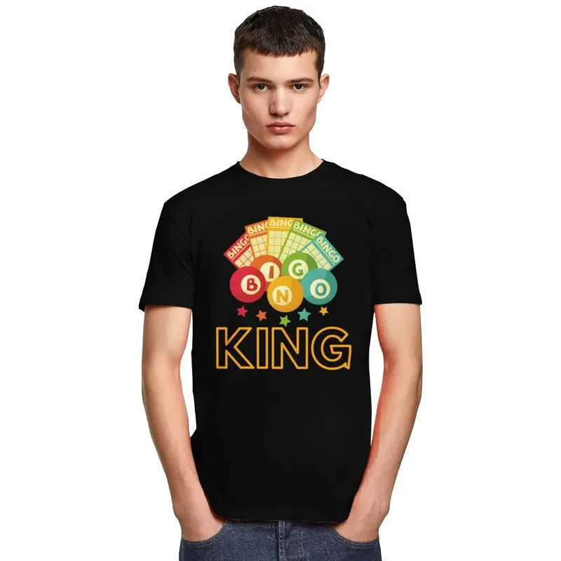 مخصص البنغو الملك تي شيرت الرجال 100% القطن تيز بلايز ملابس بأكمام قصيرة تي شيرت الملابس