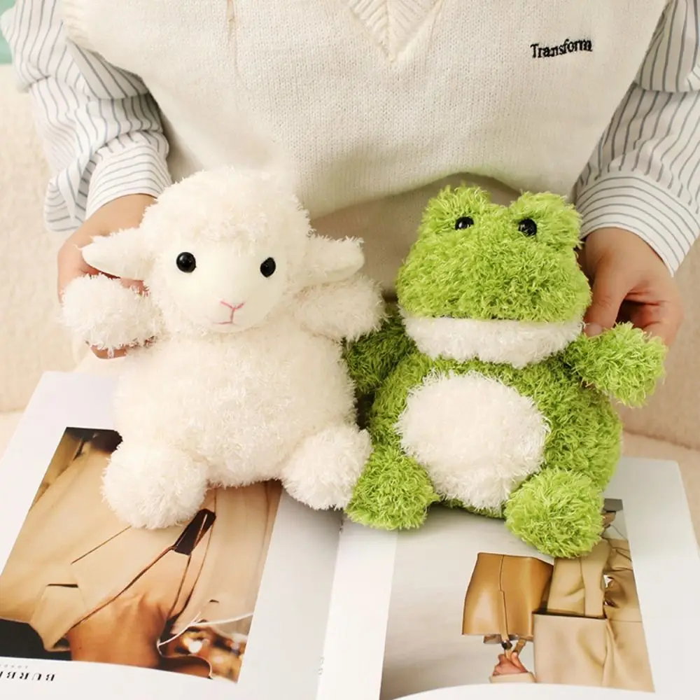 

Fluffy Bobo Sheep Plush Toys Interactive Collection Simulation Frog Stuffed Toys Handmade Soft Cartoon Sleeping Doll