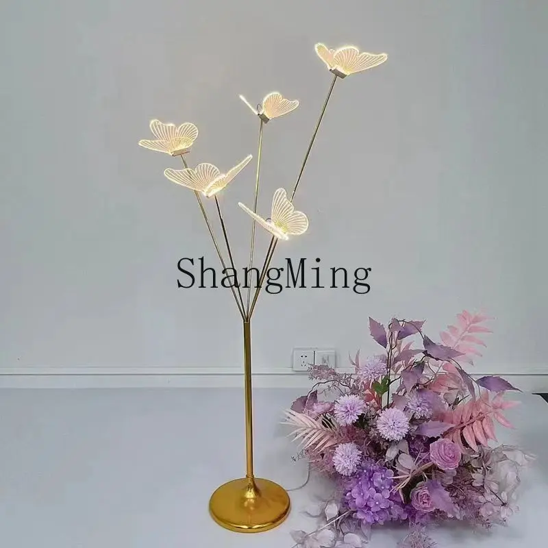 

DSA wedding wedding props golden luminous butterfly street light electroplating wrought iron birthday ceremony window display