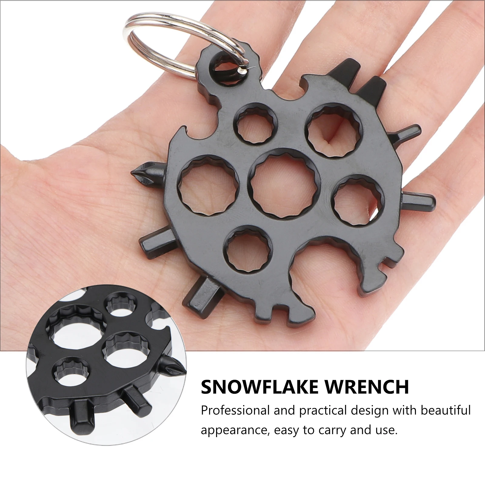 1Pcs 20-in-1 Multifunctional Snowflake Spanner Precision Crafted Non-Slip Grip Portable Reliable Hand Tool for Daily Repair