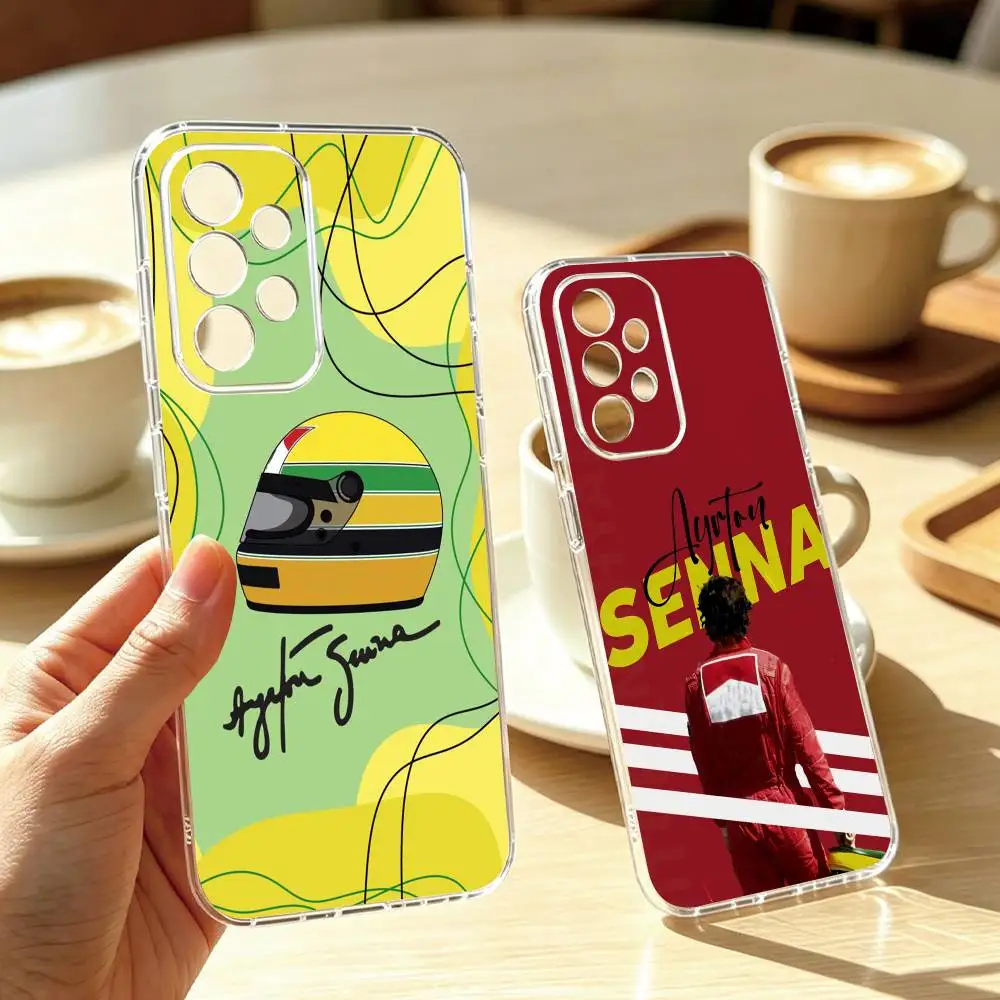 R-Racer Ayrton Senna Phone Case Transparent Silicone Soft For Samsung S25,S24,S21,S22,S23,S30,Ultra,S20,Plus,Fe Gift