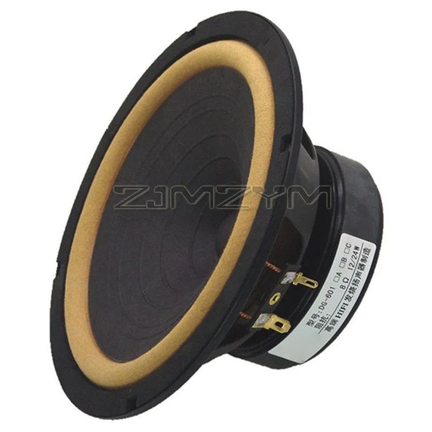 1 Pieces  6.5\'\' Full Frequency Speaker Driver Unit Referrence to Diatone P-610S Leather Suspension 4/8ohm 12W/25W Max