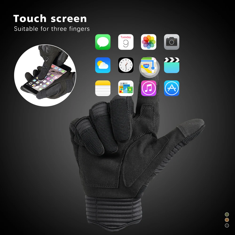 Guanto tattico Touch Screen sport all\'aria aperta guanti a dita intere combattimento softair bicicletta escursionismo tiro caccia guanti da ciclismo