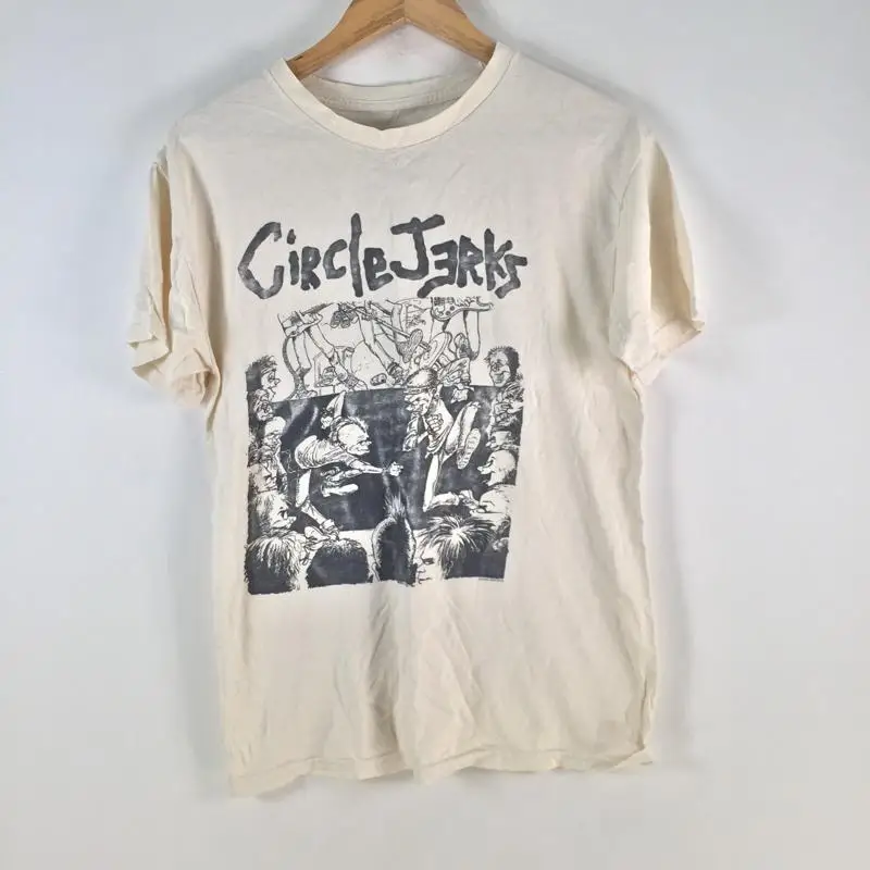 تي شيرت رجالي Circle jerks 2018 مقاس M كريمي إمباكت ميرشاردينج 104281