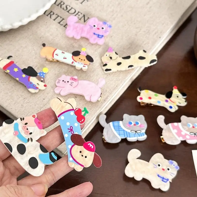 A52E Cartoon Animal Hair Clamp Acrylic Design Fun Headdress Secure Hair Accessories - Detail 1