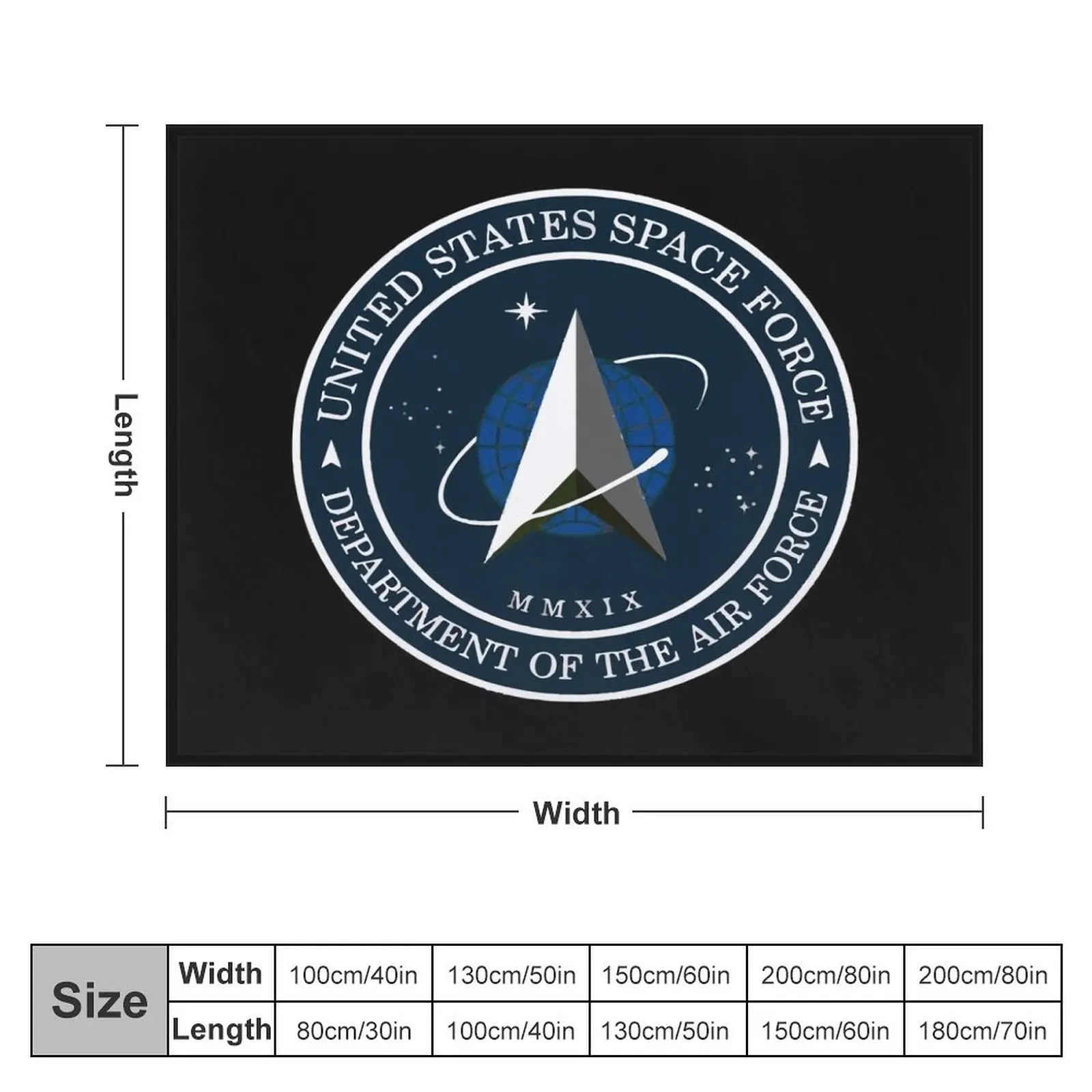 Space Force Insignia, From Official USSF Seal, Logo Throw Blanket heavy to sleep wednesday Blankets