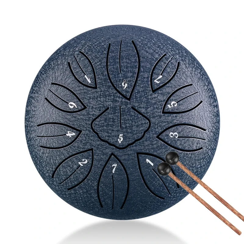 Hluru Steel Tongue Drum 6 Inch 11 Notes Key C5 Key Drums Ethereal Glucophone Hand Pan Drum Musical Instruments