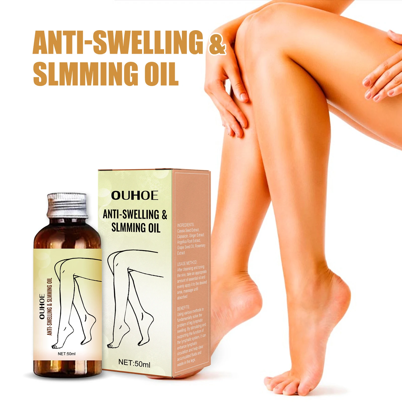Fat Burning Essential Oil Lose Weight Flat Tummy Lifting Firming No Rebound Anti Cellulite Promote Metabolism Shaping Body Care