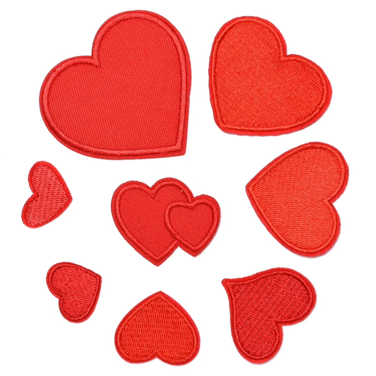 High Quality New Red Love Heart Shape Embroidery Patch DIY Clothing Home Textile Decoration Accessory Patch