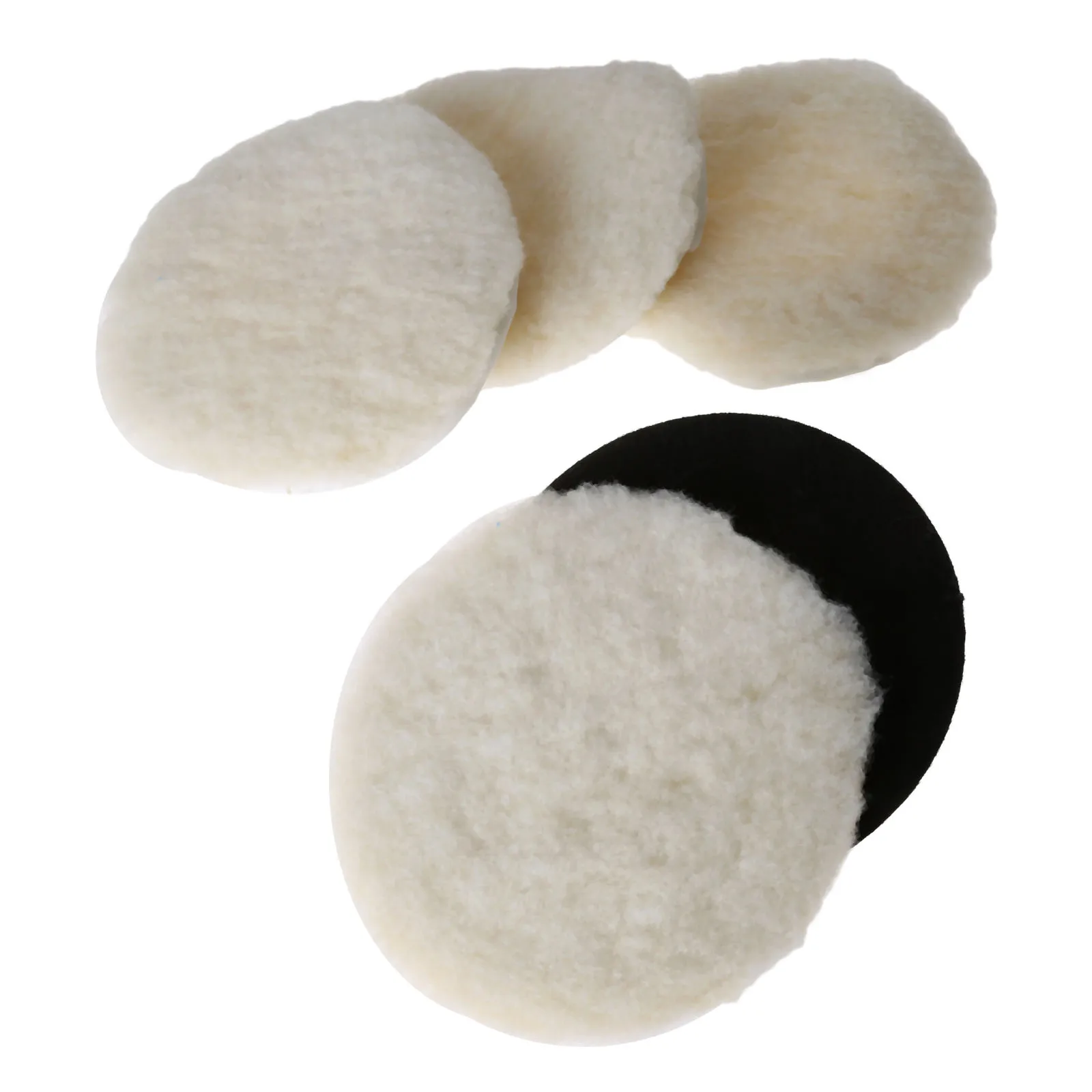 DRELD 5Pcs 7 Inch 180mm Polieren Pads Lämmer Wolle Auto Waschen Polierer Puffer Wolle Bonnets Polieren Rad Disc polieren Pad