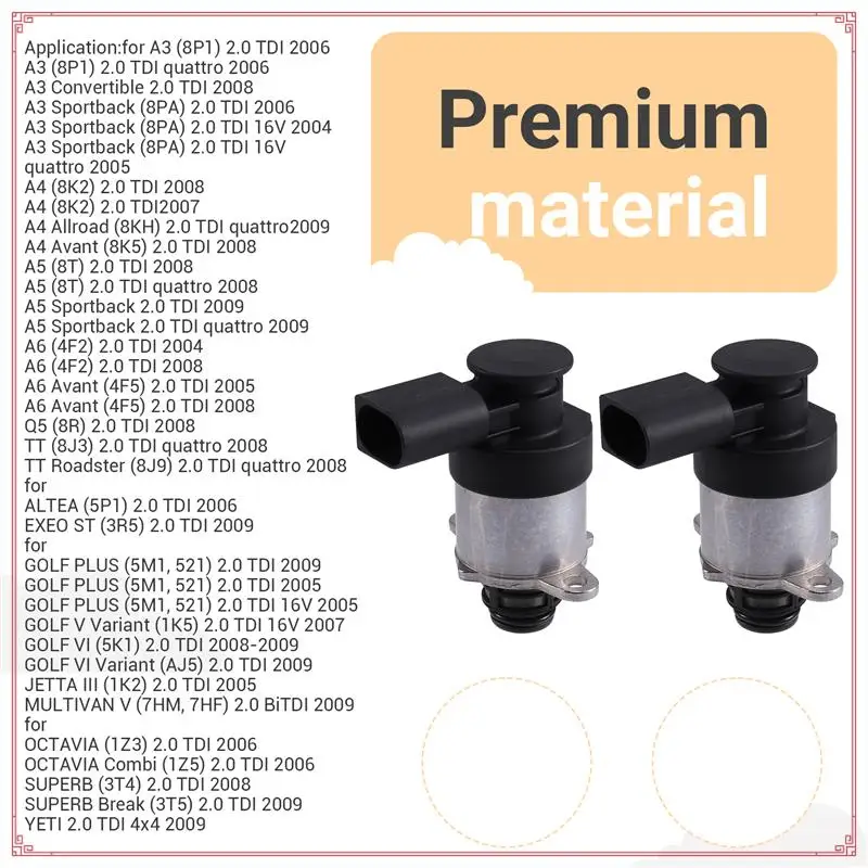 

For A3 Q5 A6 V-Wolf Passat Compatible Fuel Pressure Regulator SCV Valve 0928400706 0928400768 1462C00987 Golf