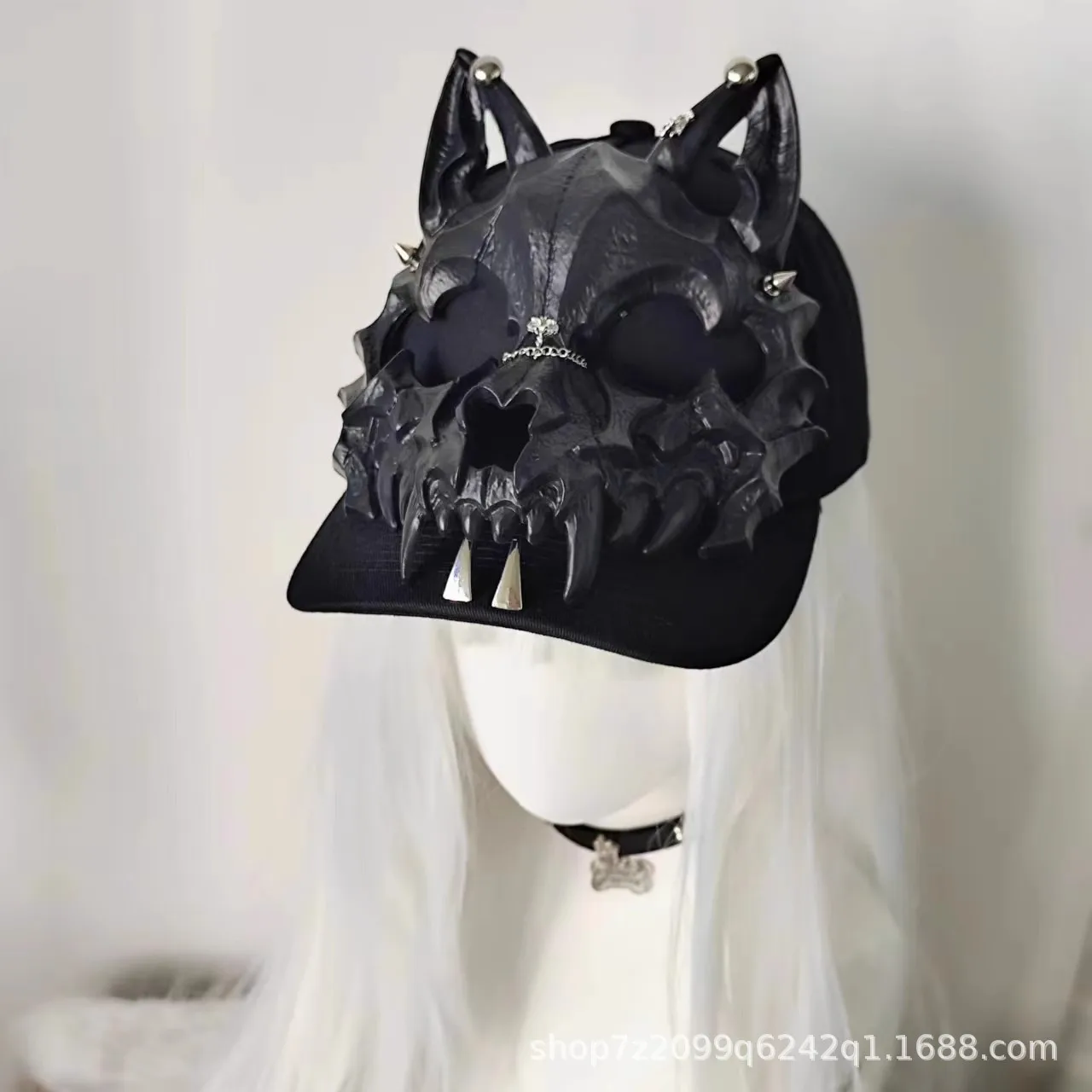 Original Wolf Ears Black Fangs Baseball Cap Subculture Dark Box Punk Hottie Cap Street