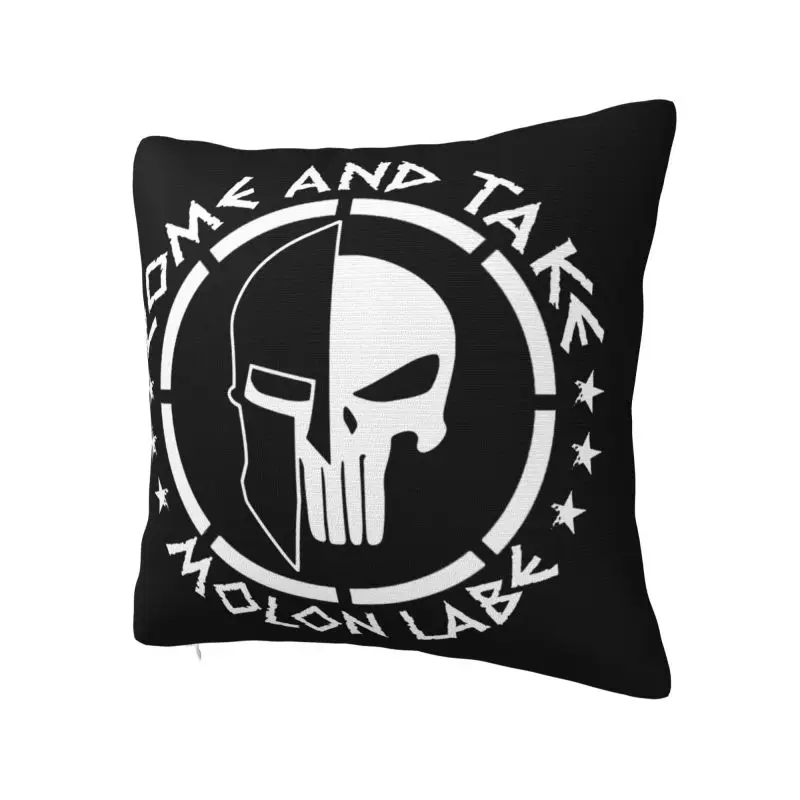 Sparta Molon Labe Spartan Skull Pillow Home Decoration Nordic Cushion Cover Velvet Pillowcase