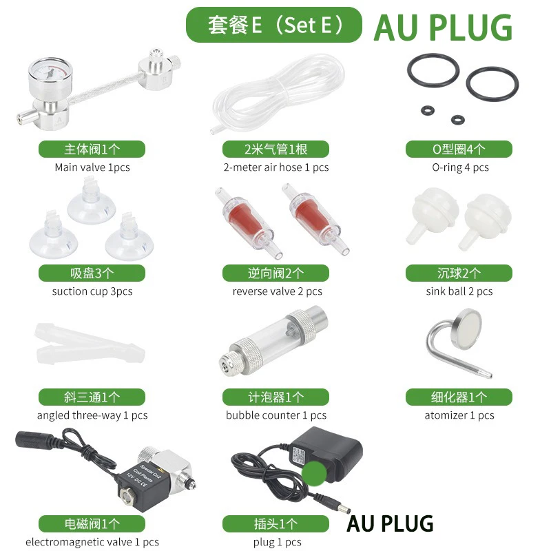 Aquarium DIY CO2 generator System kit CO2 generator bubble Counter Diffuser with Solenoid Valve For Aquatic Plant growth upplies image 3