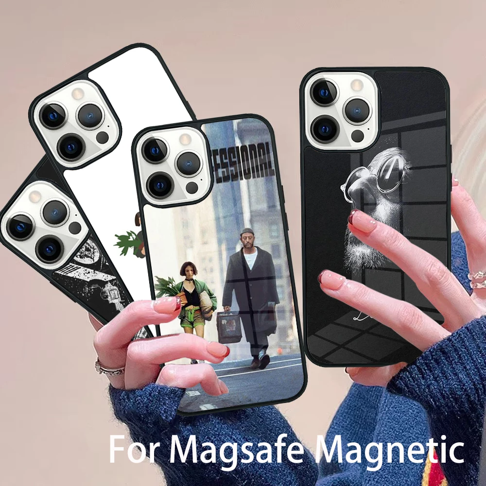 

Leon The Professional Phone Case Magesafe Magnetic Wireless Charge Cover For IPhone 16 11 12 13 14 15 Pro Max Plus Mini