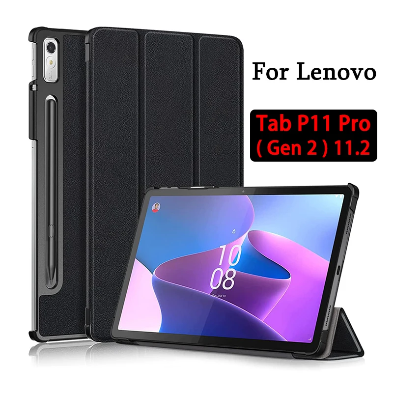 For Lenovo Tab P11 Pro 2nd Gen 2022 Case TB138FC TB132FU 11.2 Inch TriFold Magnetic Stant Tablet Cover For Xiaoxin Pad Pro Funda