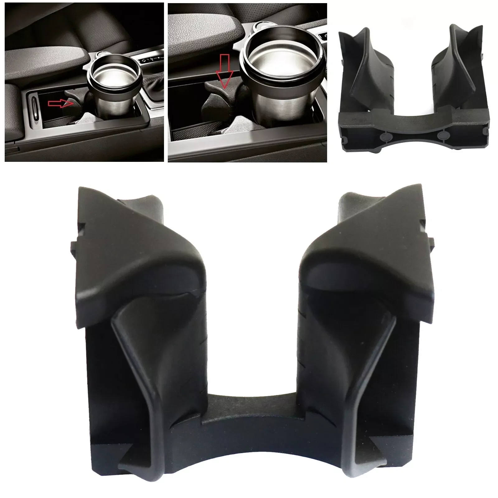 Central Armrest Drink Water Cup Holder Inserted Clip For Mercedes Benz C E Class W204 W212 W207 C200 C220 C250 C300 2046802391