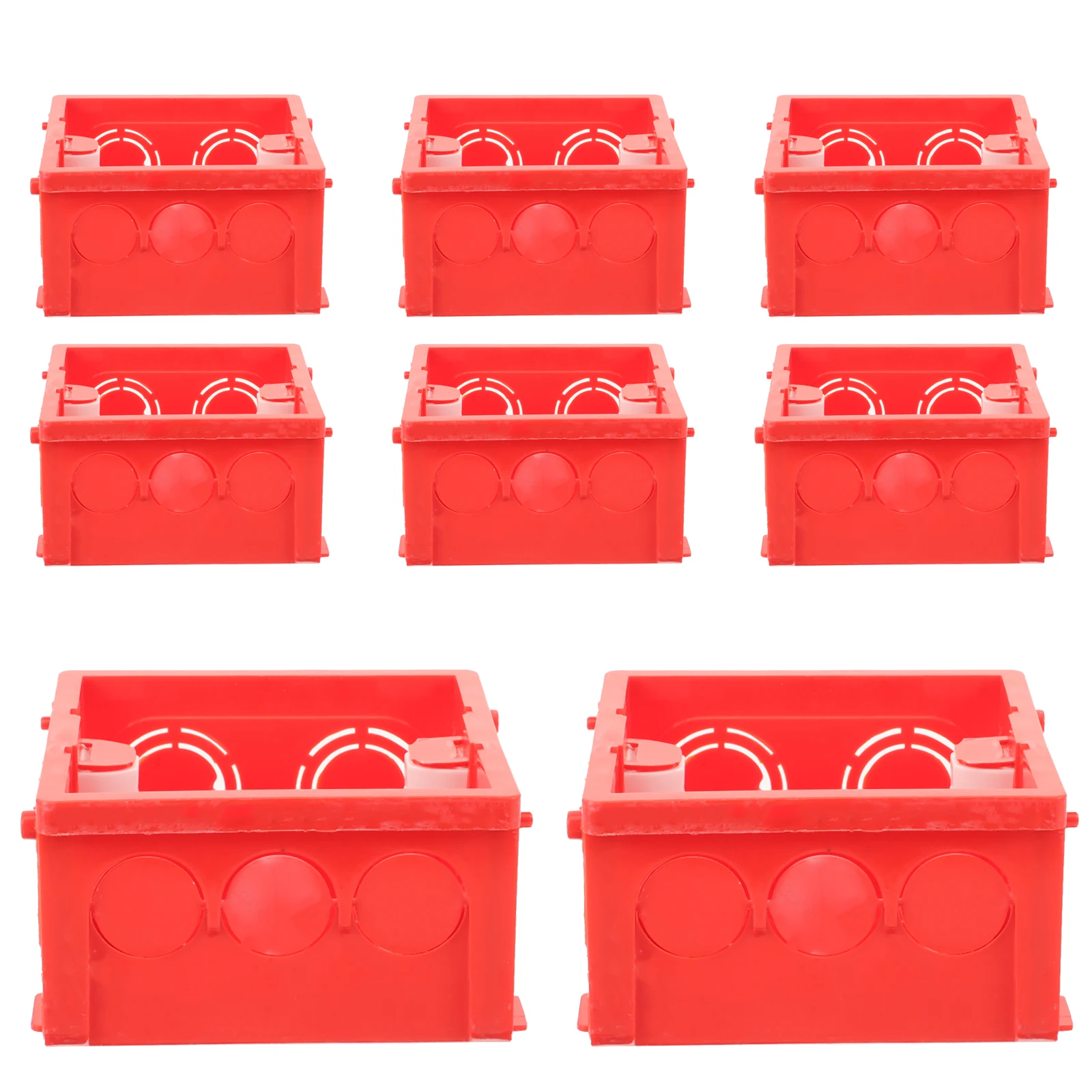 

10pcs 86 Type Junction Boxes White PVC Flame Retardant Wall Socket Box Surface Mount Double Nut Electrical Outlets