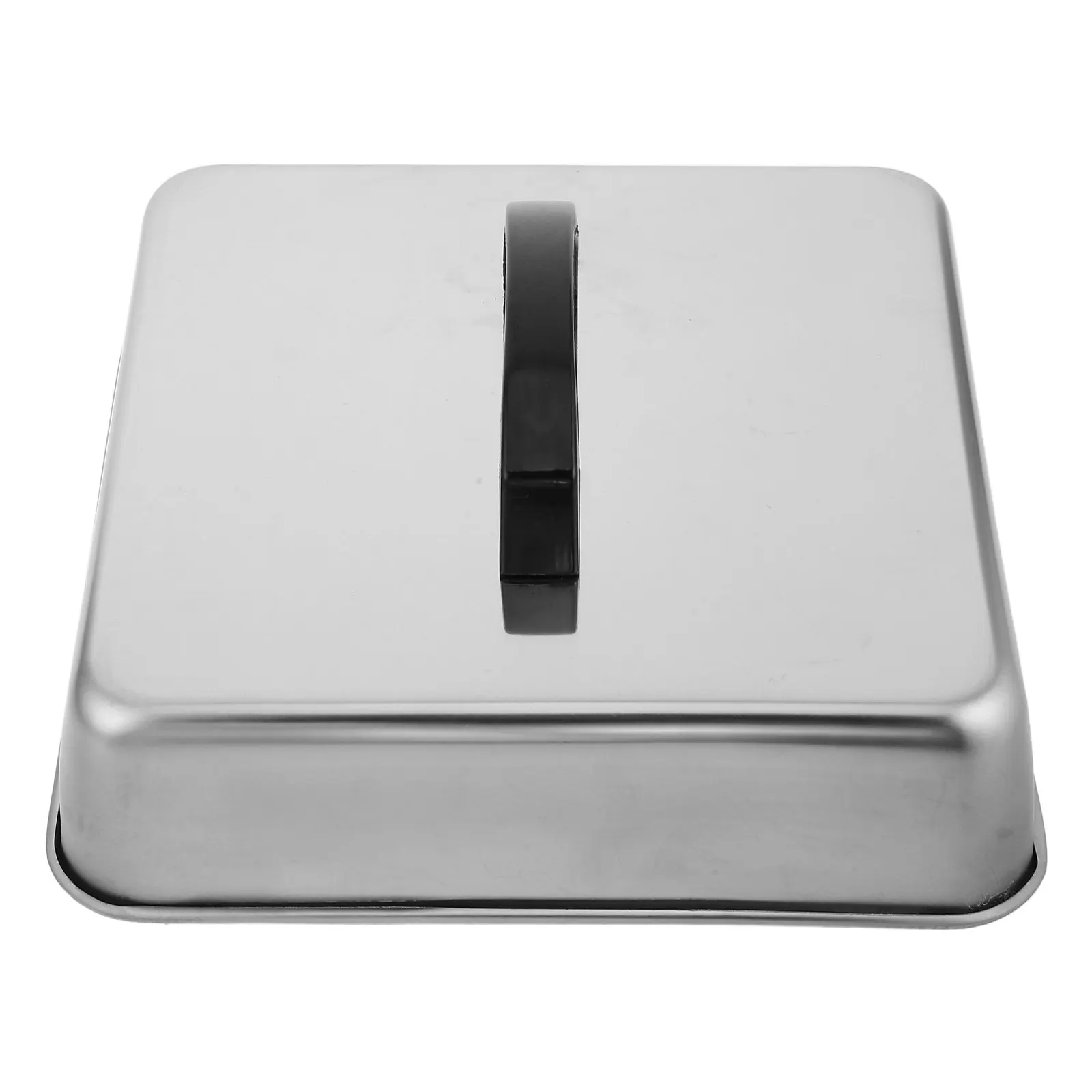Square Cheese Melting Dome Stainless Steel 8x8 Metal Griddle Basting Cover Heat Resistant Handle Flat Food Lid Bbq