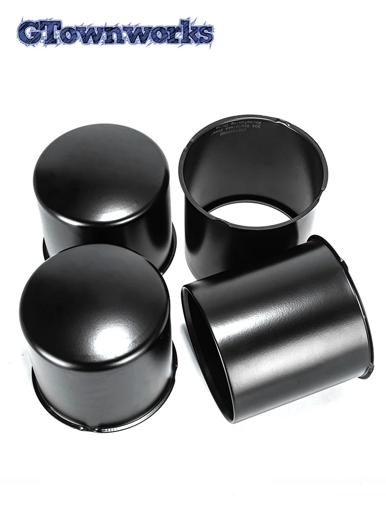 

GTownworks 2/4pcs 124.4mm Stainless Steel Opened/Closed End Push Through Hub Center Caps For Truck SUV RV Wheel Rim Car Styling