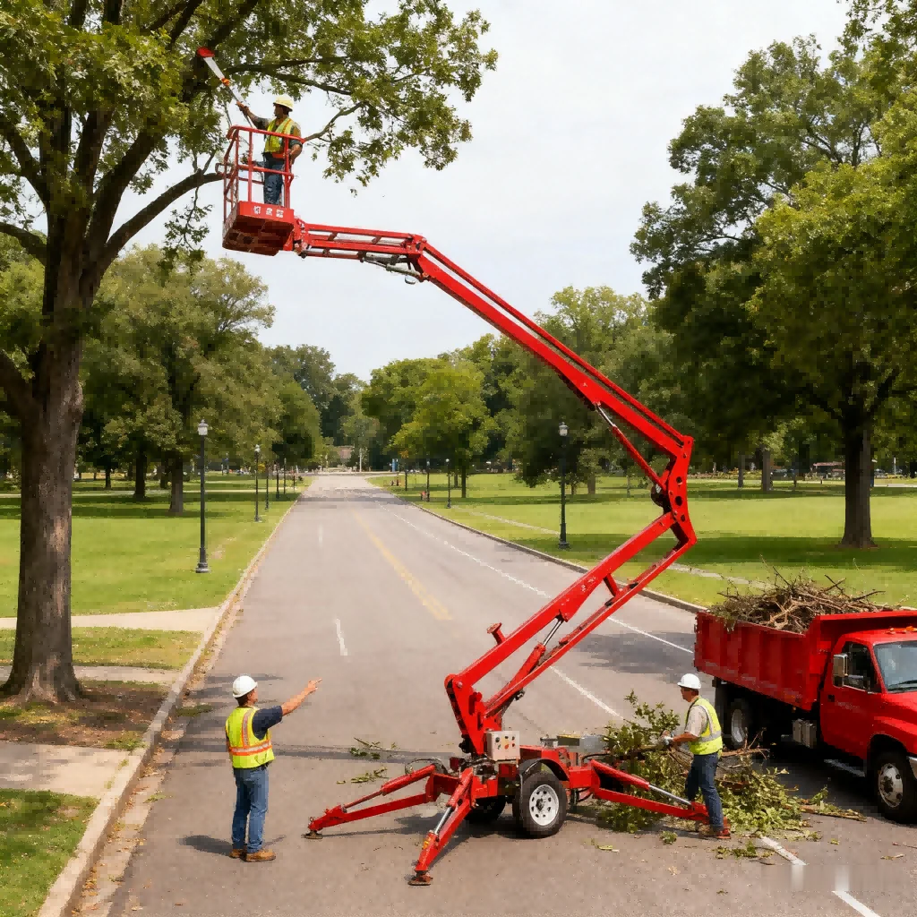 8m 10M 12m 14m Articulated Towable Boom Lift Trailer Mounted Cherry Picker Man Lift For Sale